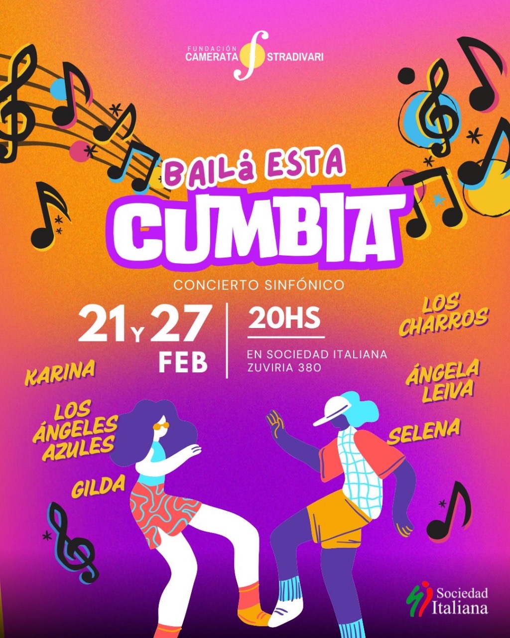 Cumbia y bailongo por la Camerata Stradivari