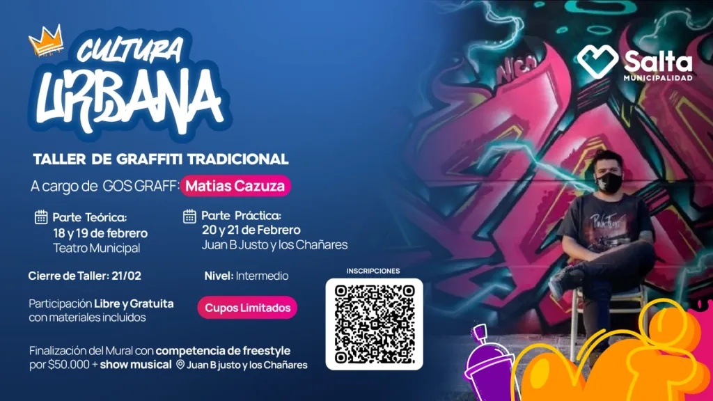 Abren las inscripciones para un taller teórico práctico de técnica de graffiti