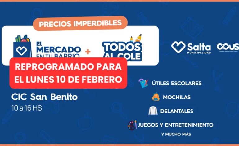 Se reprogramó “El mercado en tu barrio” para el lunes 10