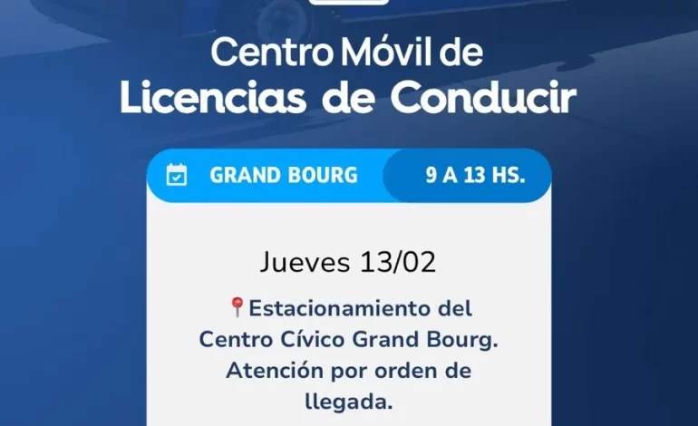 El estacionamiento del Centro Cívico Grand Bourg albergará al Móvil de Licencias