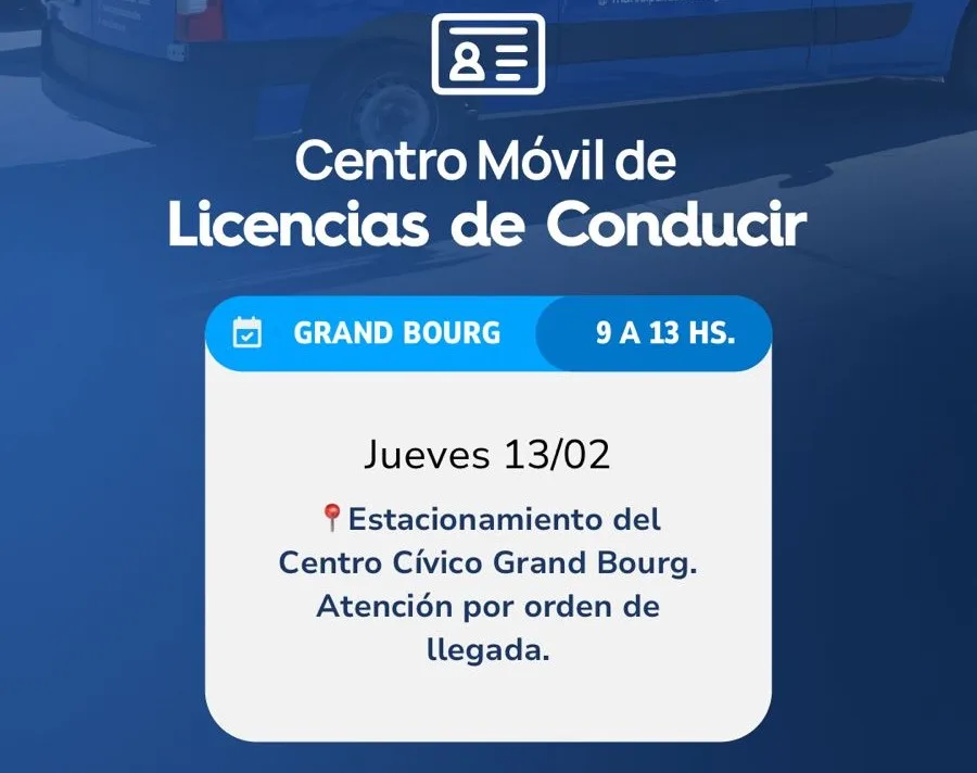 El estacionamiento del Centro Cívico Grand Bourg albergará al Móvil de Licencias