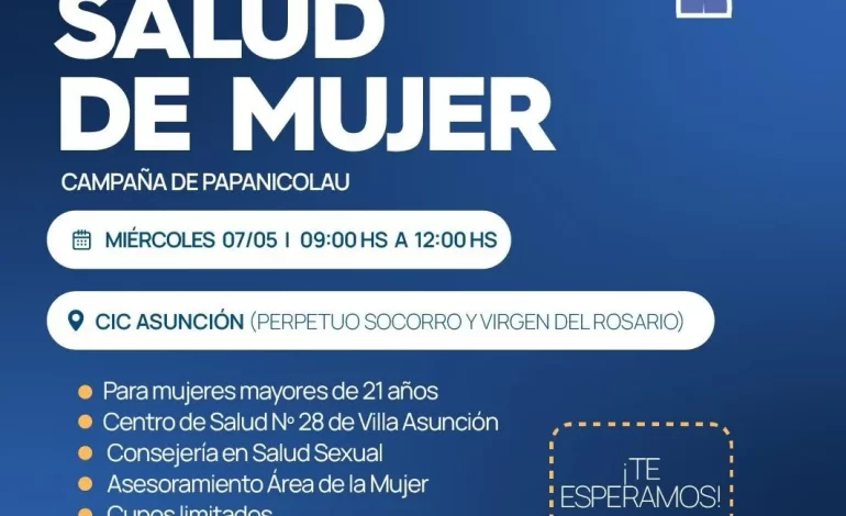 Este miércoles 7 se realiza la jornada “Salud de Mujer”