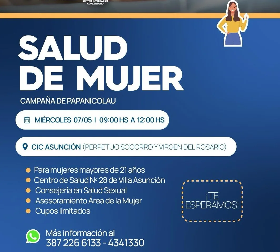 Este miércoles 7 se realiza la jornada “Salud de Mujer”
