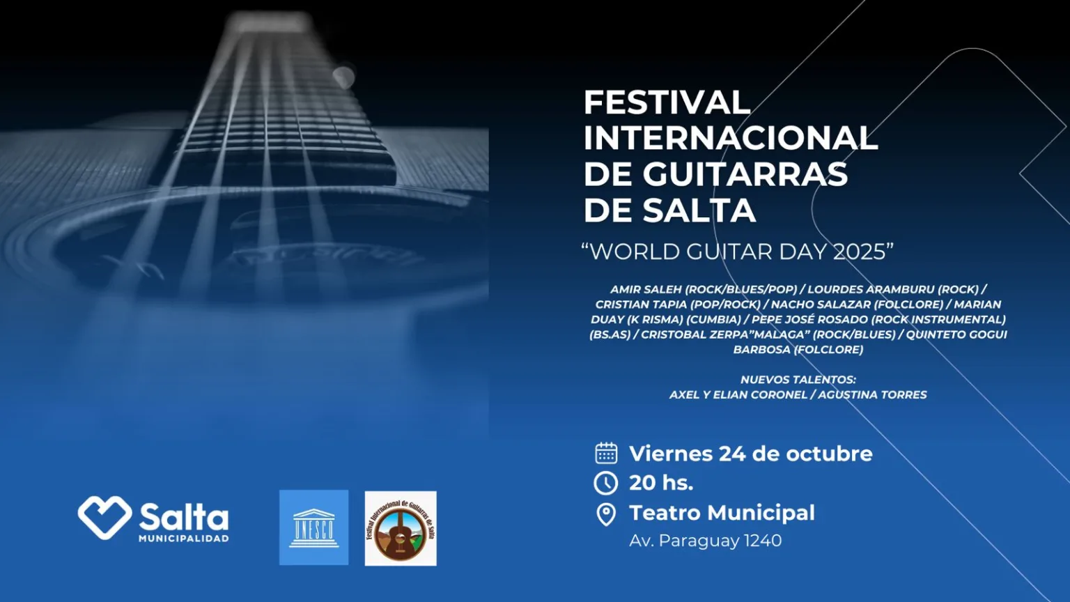 Se viene el “World Guitar Day” en el Teatro Municipal