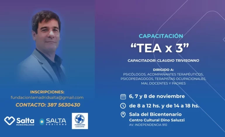 En la Casa del Bicentenario se dictará la capacitación “TEA X 3”