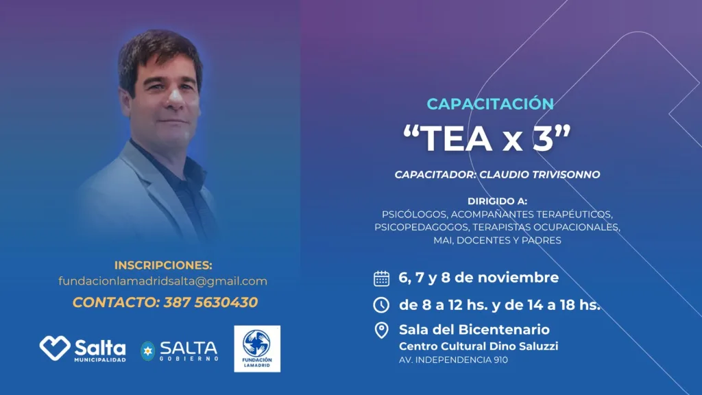 En la Casa del Bicentenario se dictará la capacitación “TEA X 3”