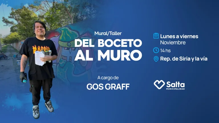 Invitan a salteños a sumarse al taller del artista del grafiti Gos Graff