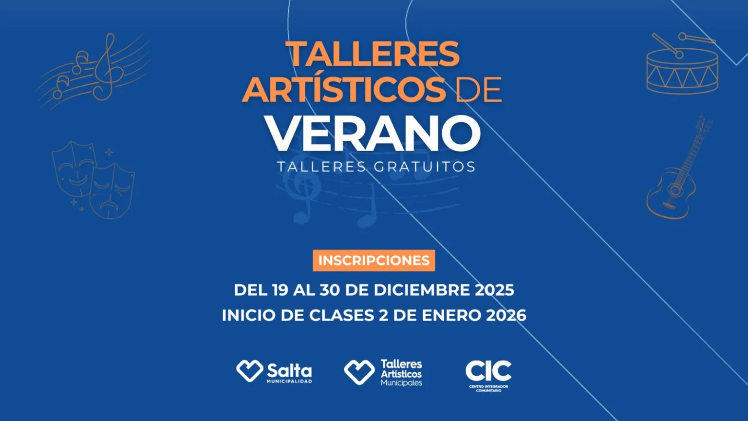 Se sumaron talleres artísticos de verano en los dispositivos municipales