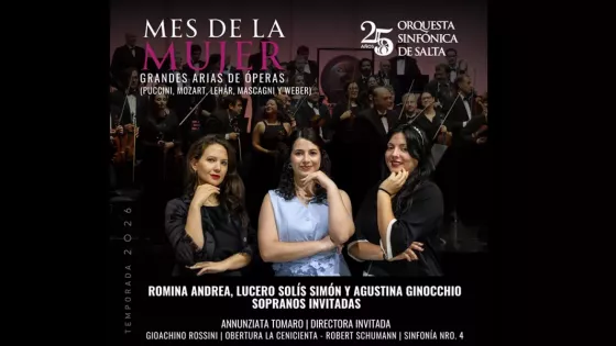 La Orquesta Sinfónica de Salta conmemora hoy el Mes de la Mujer