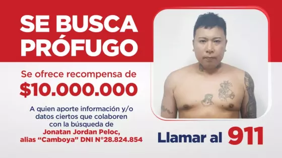 El Gobierno de Salta ofrece una recompensa de $10 millones para dar con el paradero de un prófugo por homicidio