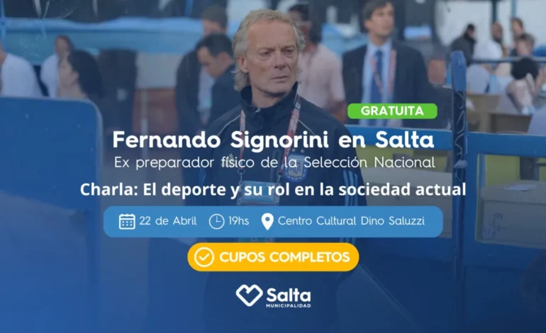 Cupos completos para la charla de Fernando Signorini, ex preparador físico de la Selección