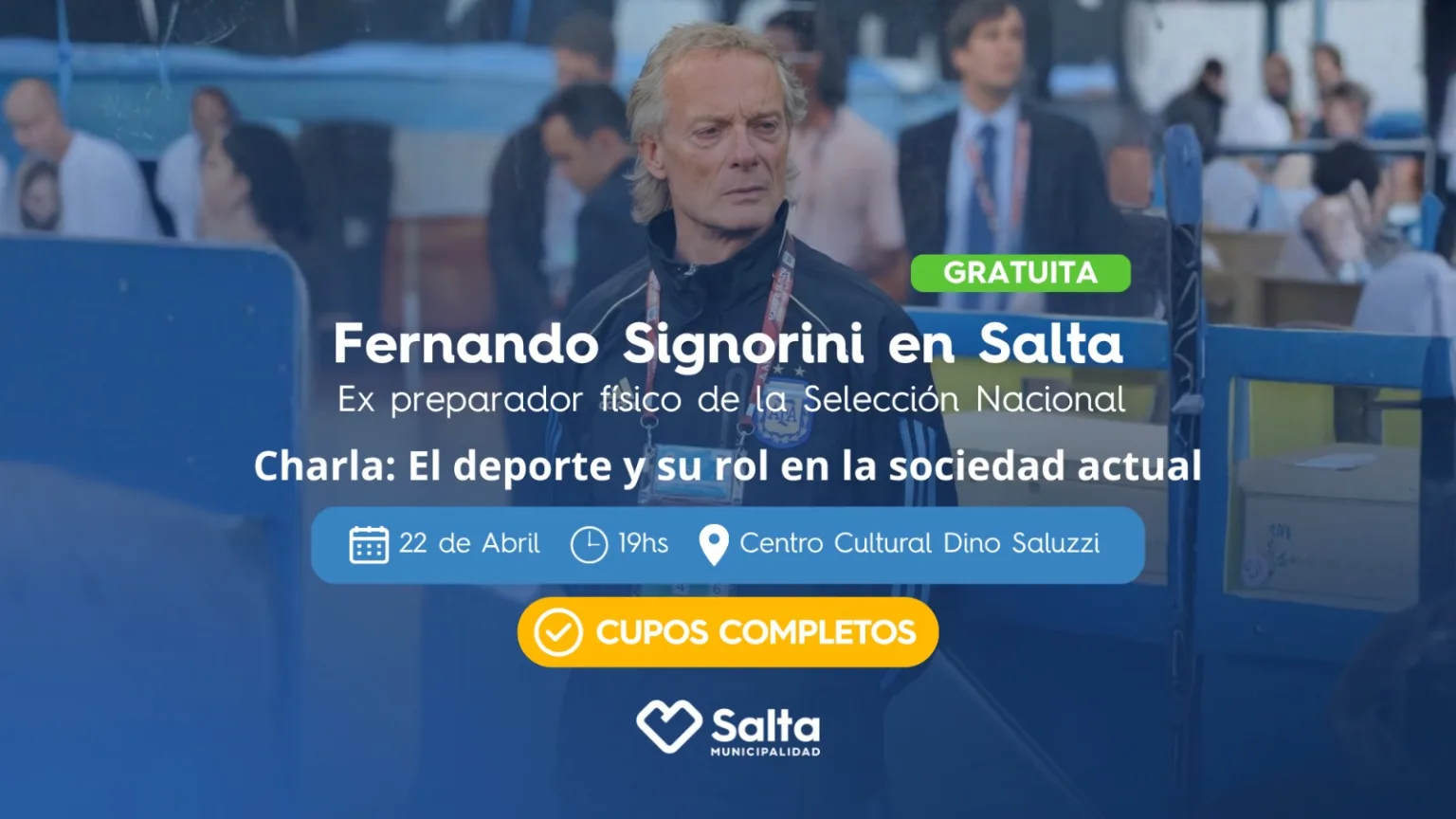 Cupos completos para la charla de Fernando Signorini, ex preparador físico de la Selección