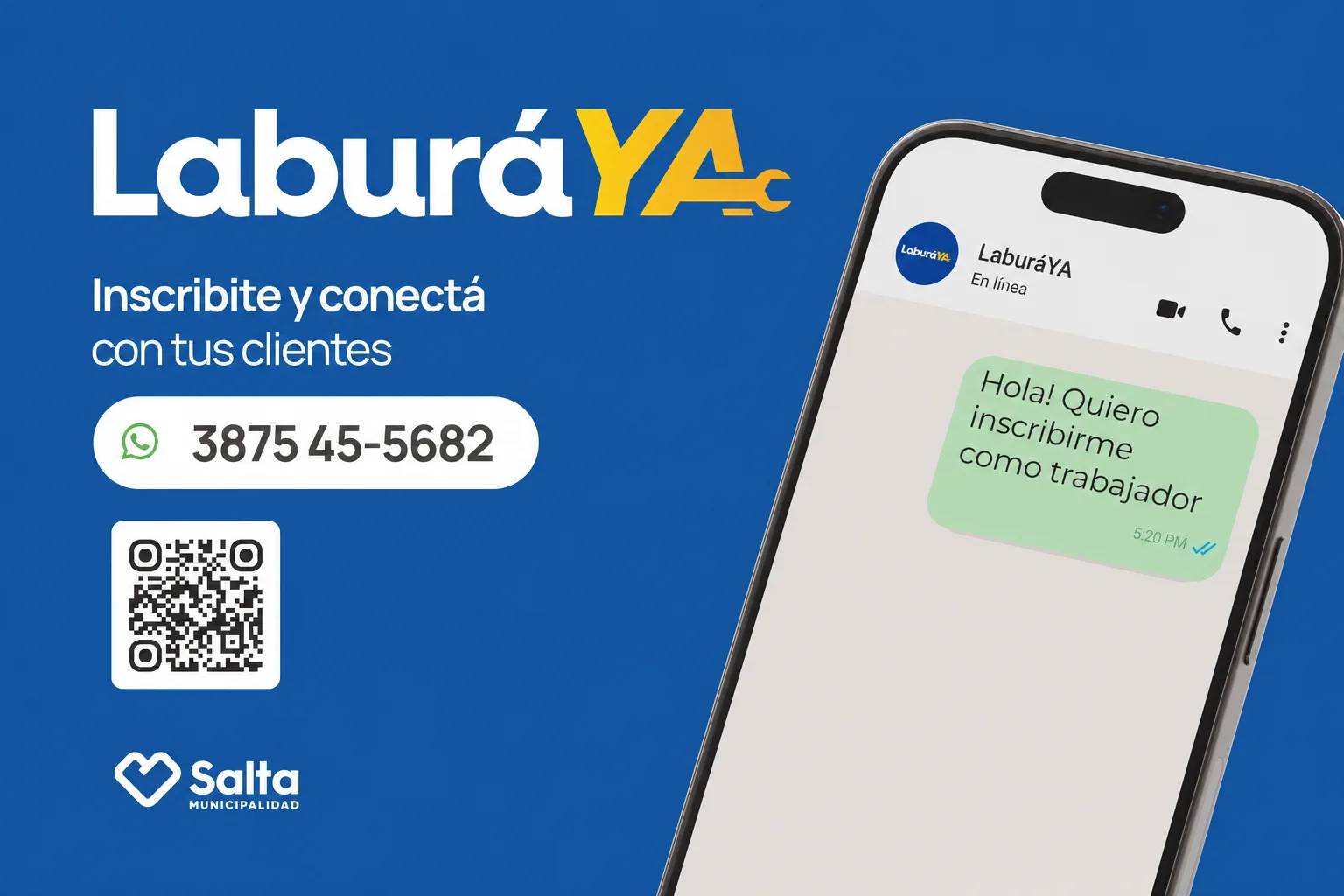 Lanzaron “Laburá Ya”, el chat de WhatsApp que conecta oficios con clientes