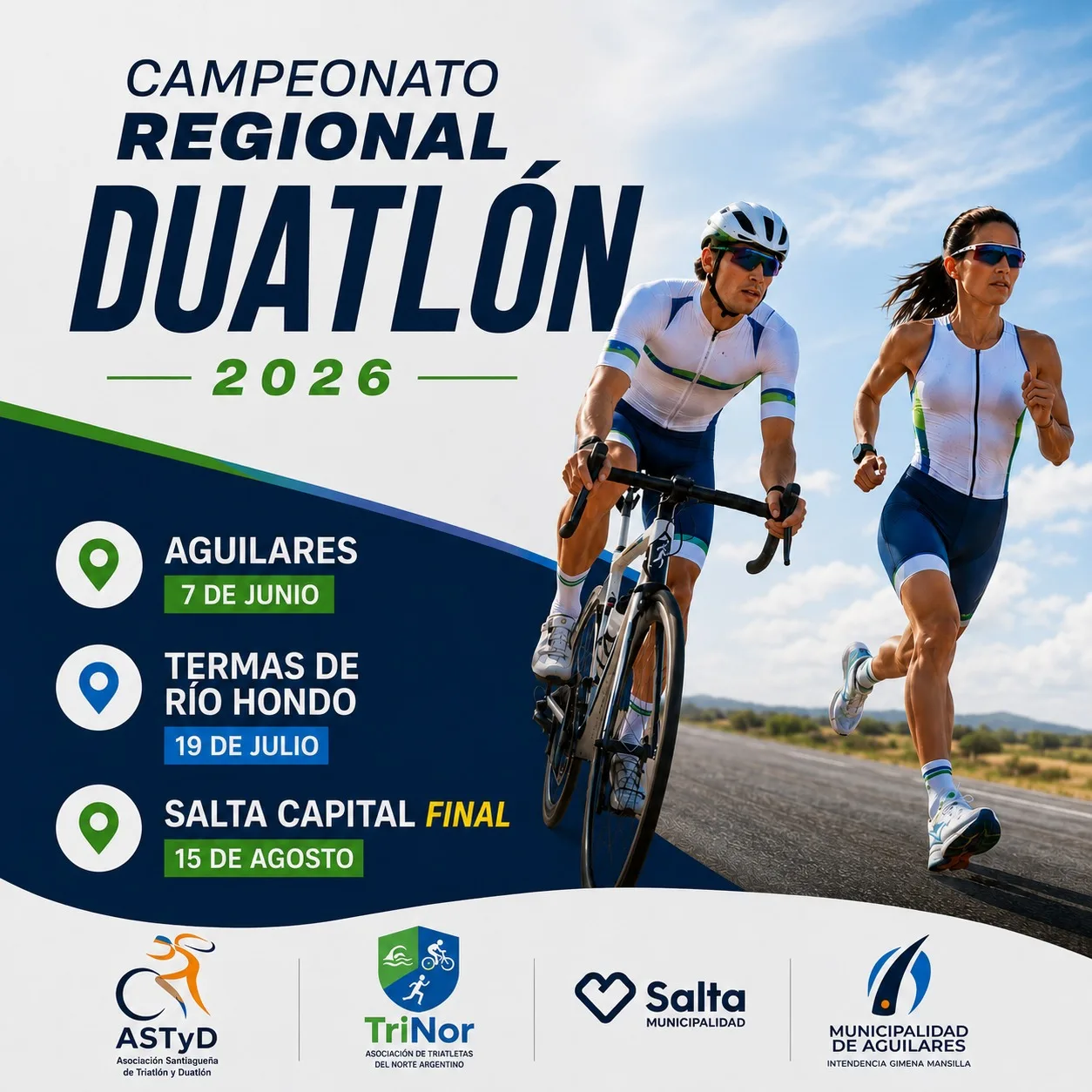 Salta será sede de la gran final del Campeonato Regional de Duatlón 2026