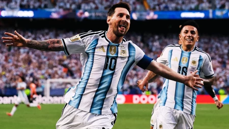 Fiesta argentina en Kansas: la Selección le ganó a Argelia con tres goles de Lionel Messi