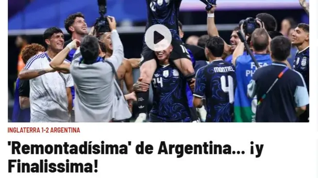 Cómo reflejaron los diarios del mundo la victoria de la Selección argentina y su clasificación a la final del Mundial 2026