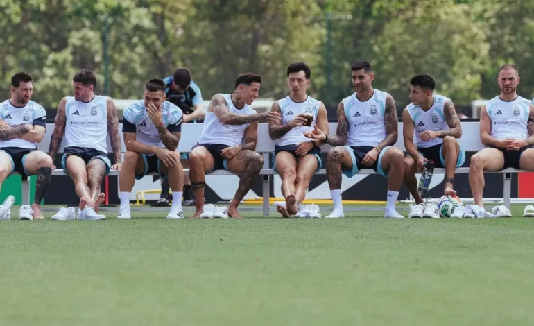 La Selección argentina realiza su última práctica en Atlanta antes de la semifinal con Inglaterra