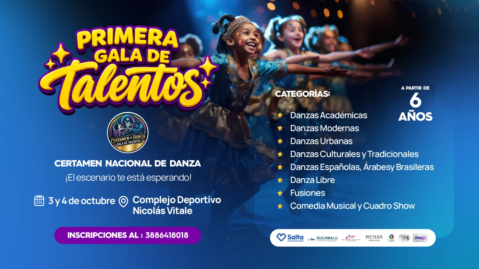 Ya están abiertas las inscripciones para la “Primera Gala de Talentos”